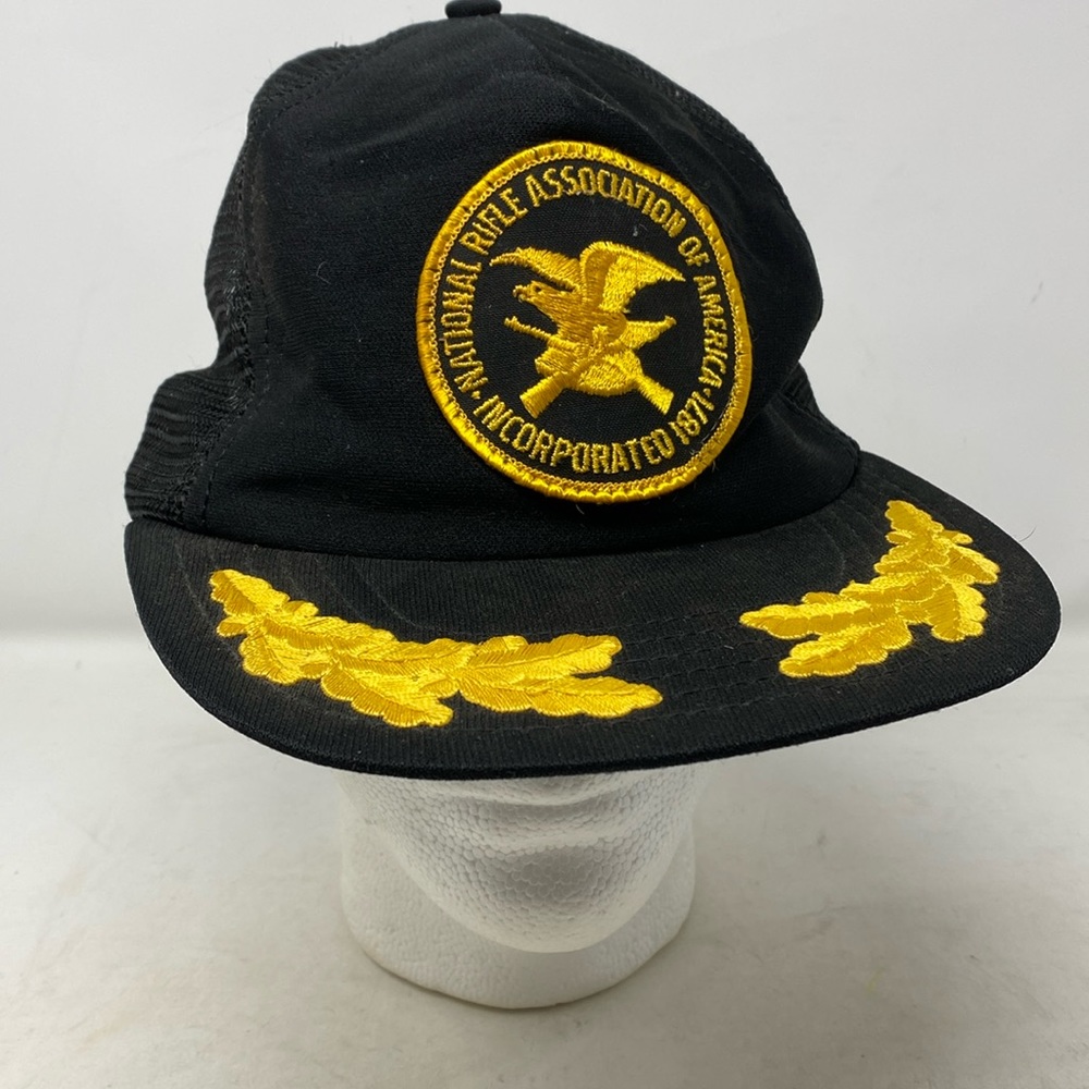 Vintage NRA National Rifle Association Trucker Snap Back Hat - Made in USA